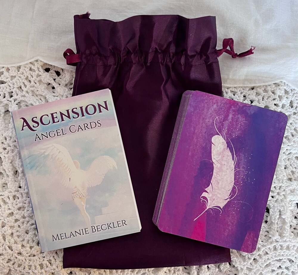 Ascension Angel Cards by Melanie Beckler with Drawstring Pouch